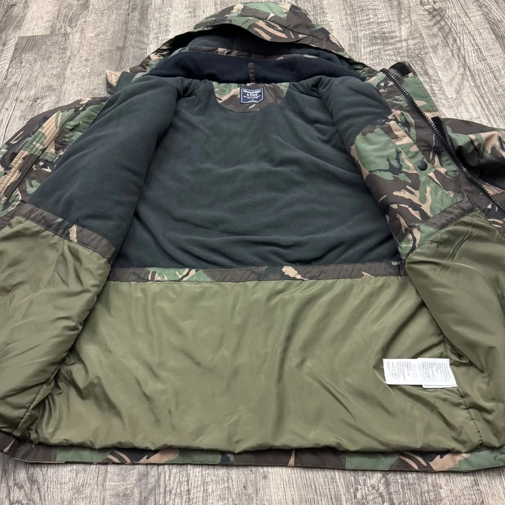 Abercrombie & Fitch Jacket Camo Camouflage Hooded Parka - Picture 5 of 7